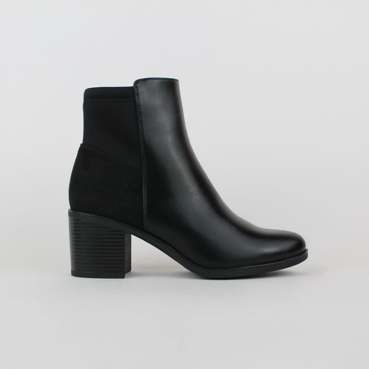 YUMI-ANKLE BOOT-HEEL-BLACK