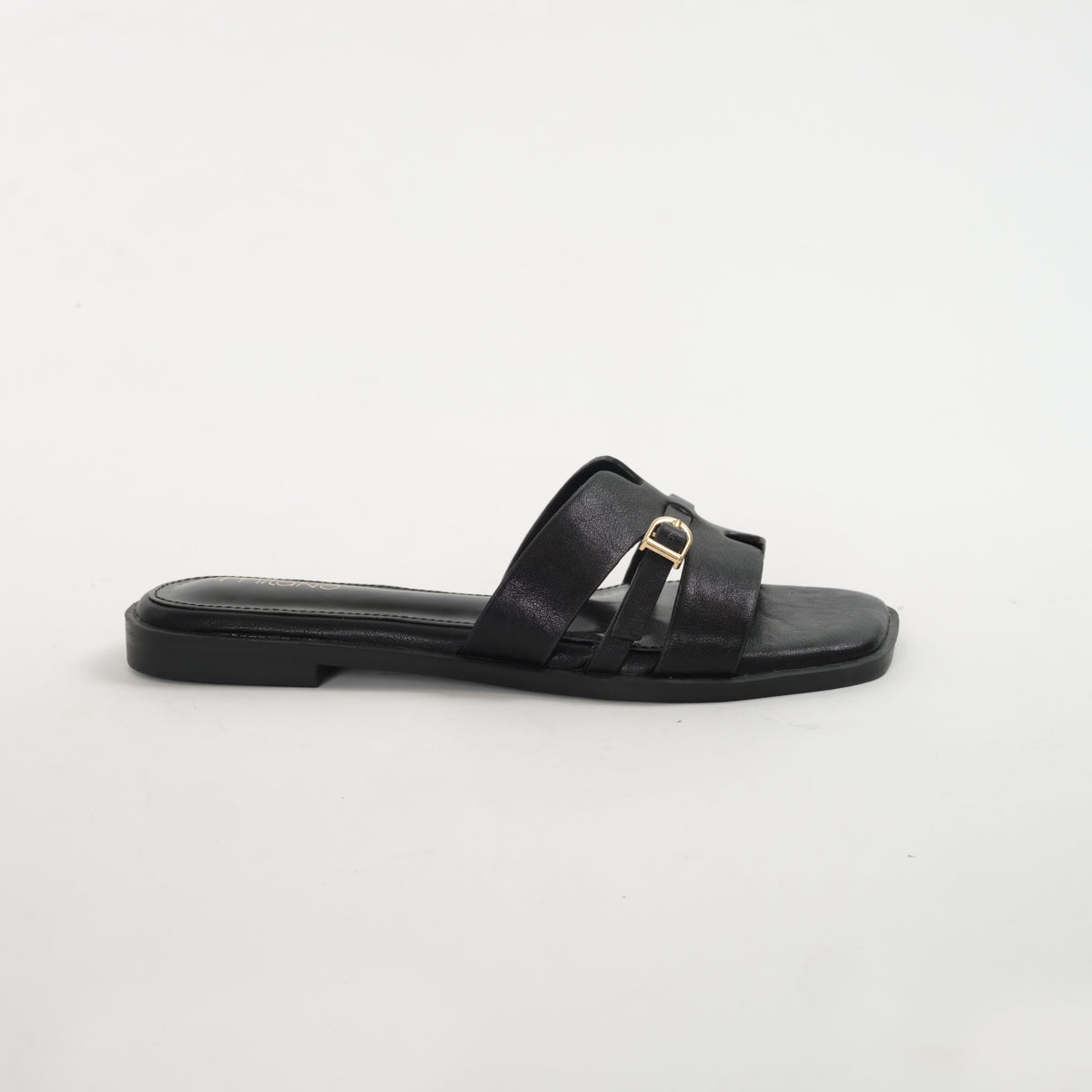 LAYALI Slides Flats - BLACK