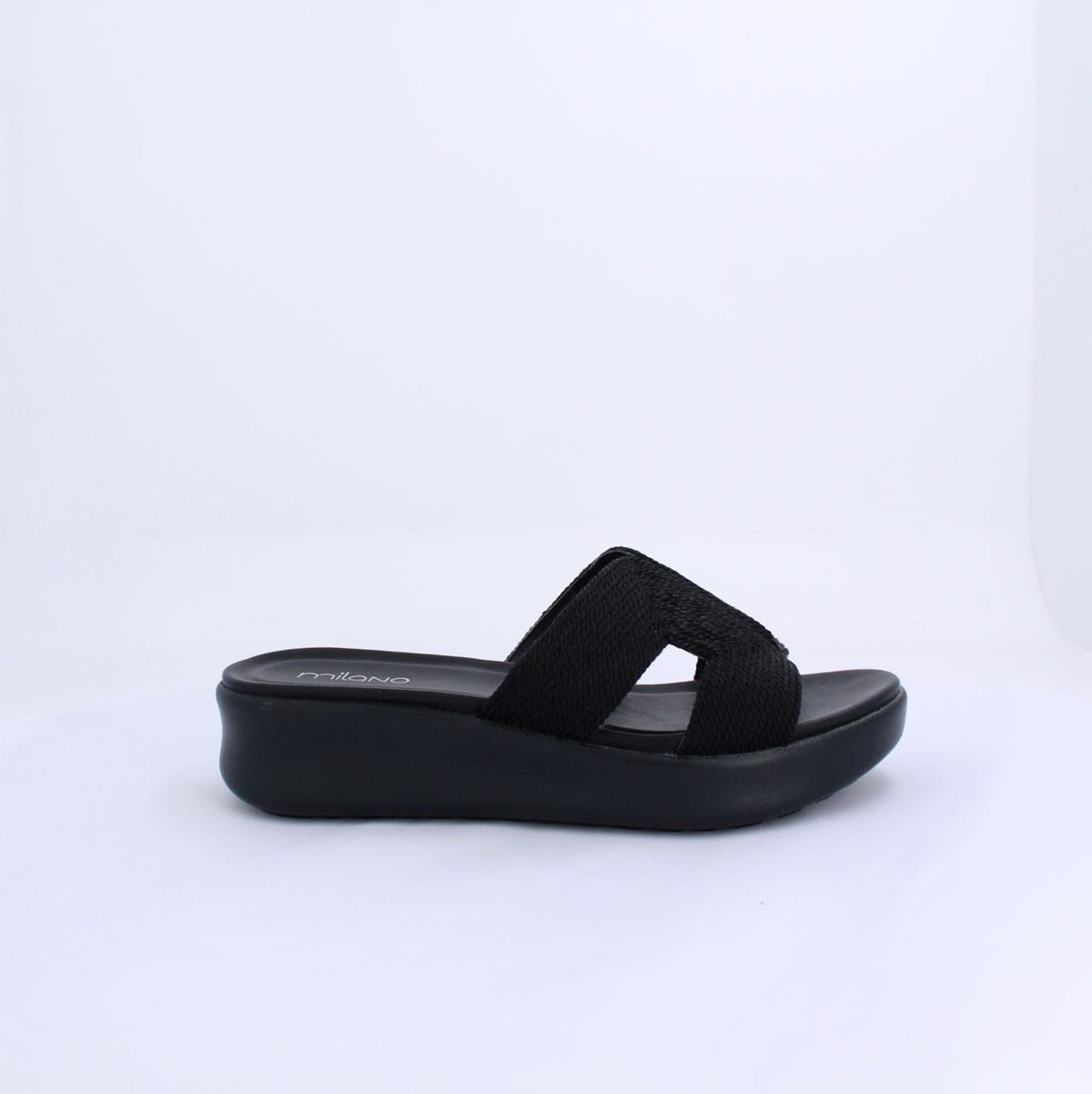 VALMAI SLIDES WEDGE - BLACK