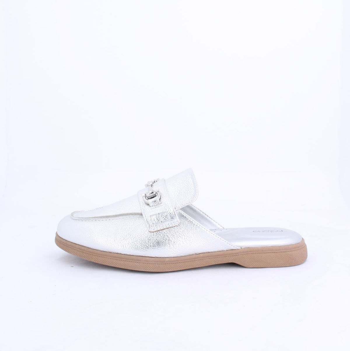 JULIA LOAFER-Mule-Flats-SILVER