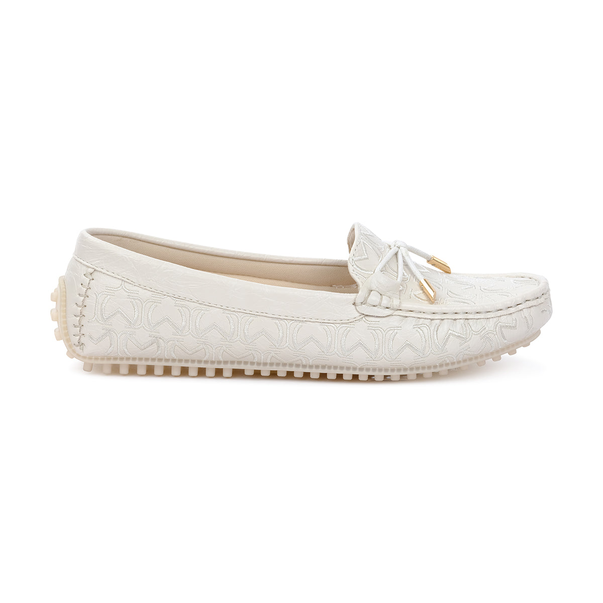 SWIRL MOCCASINS FLATS-OFF WHITE