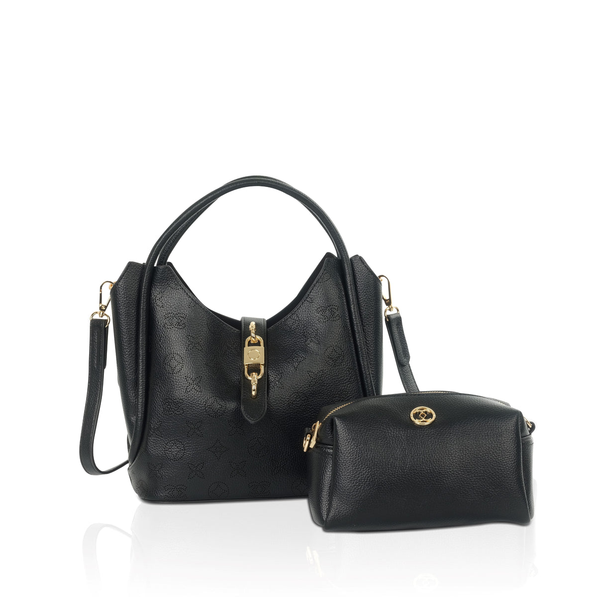 SABINE HOBO BAG- BLACK