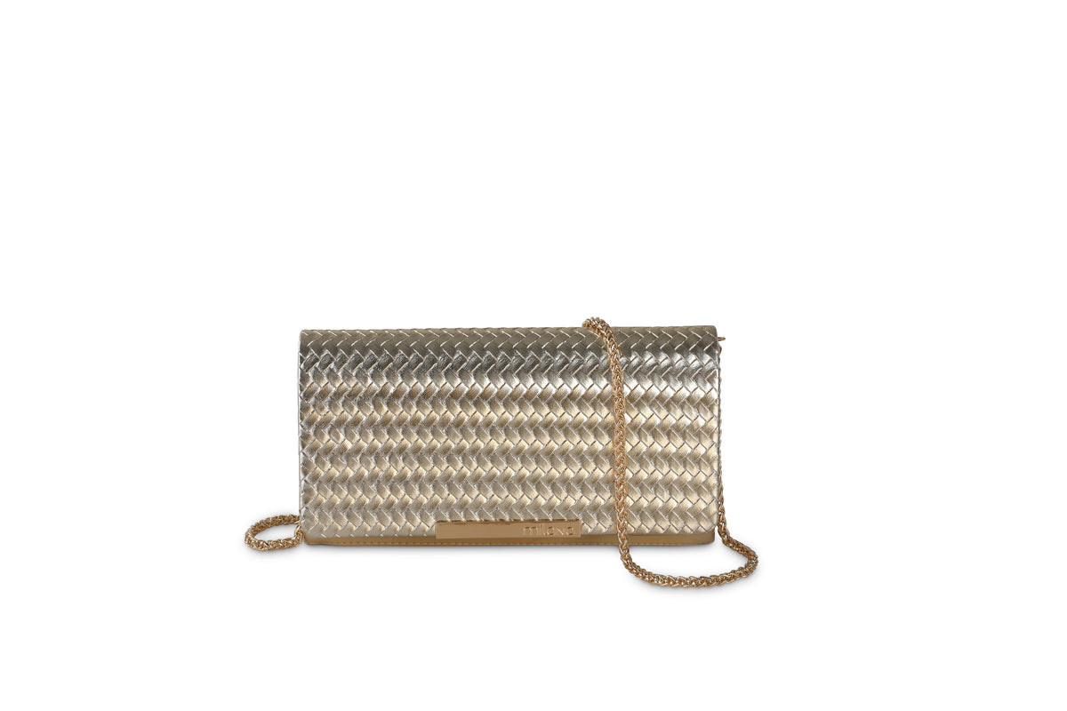 BROSSA CLUTCH- GOLD