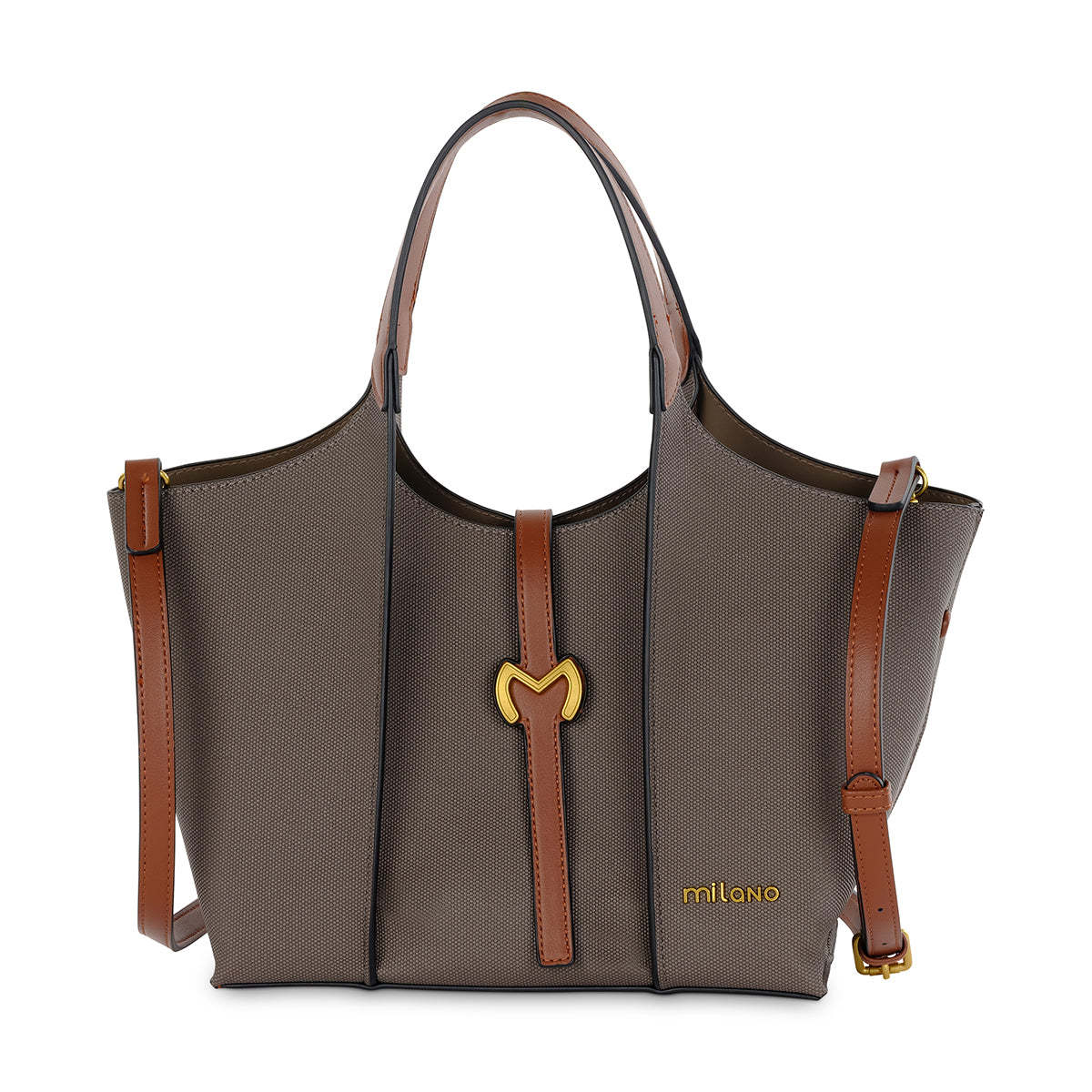 CLOVER TOTE 1- Brown