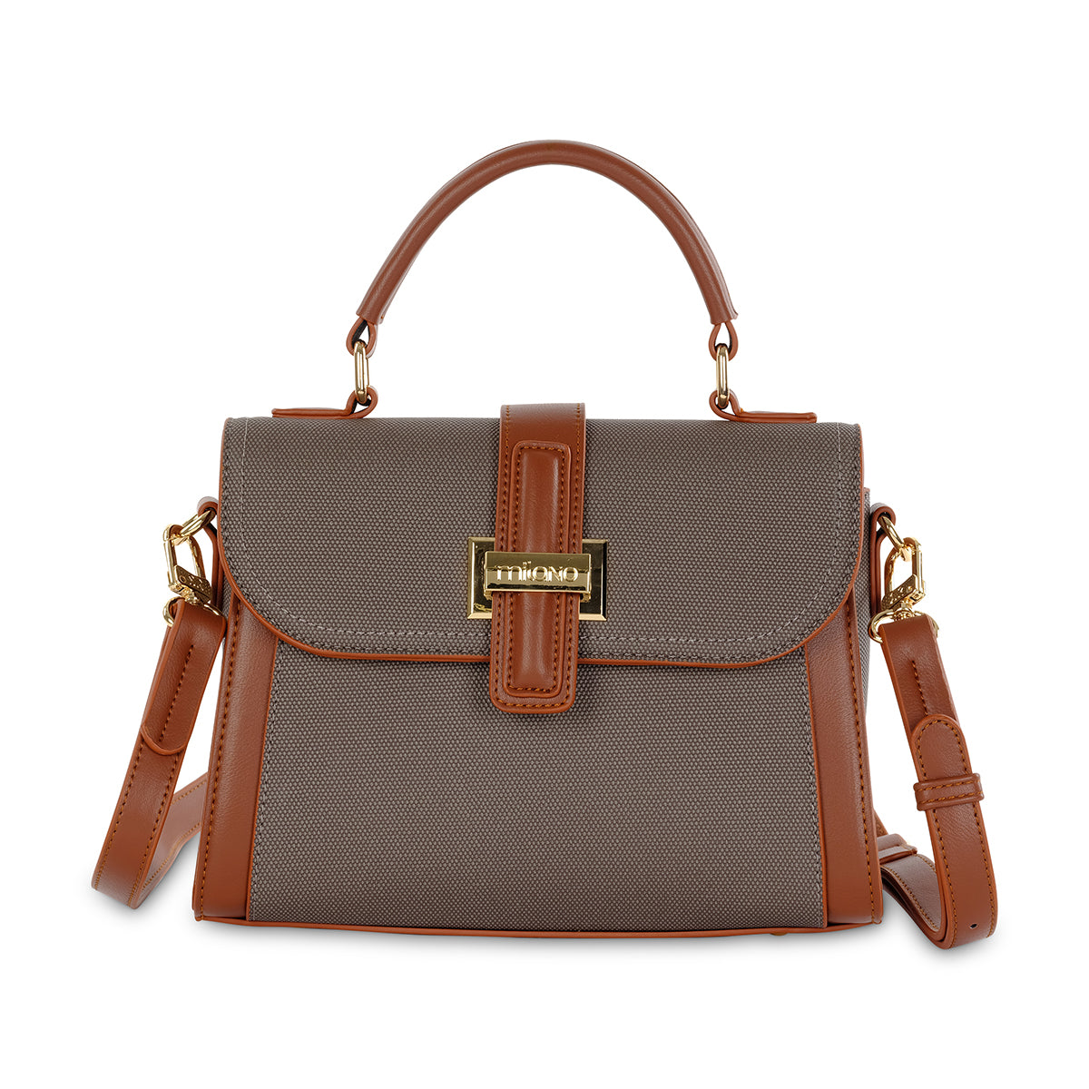 CLOVER SATCHEL- Brown