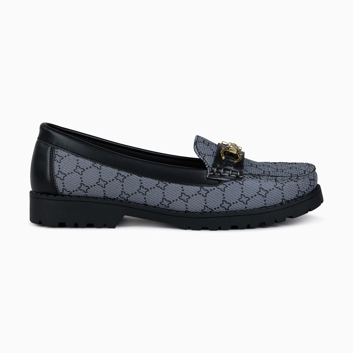 MANDY-Moccasins-Grey/Dk Grey