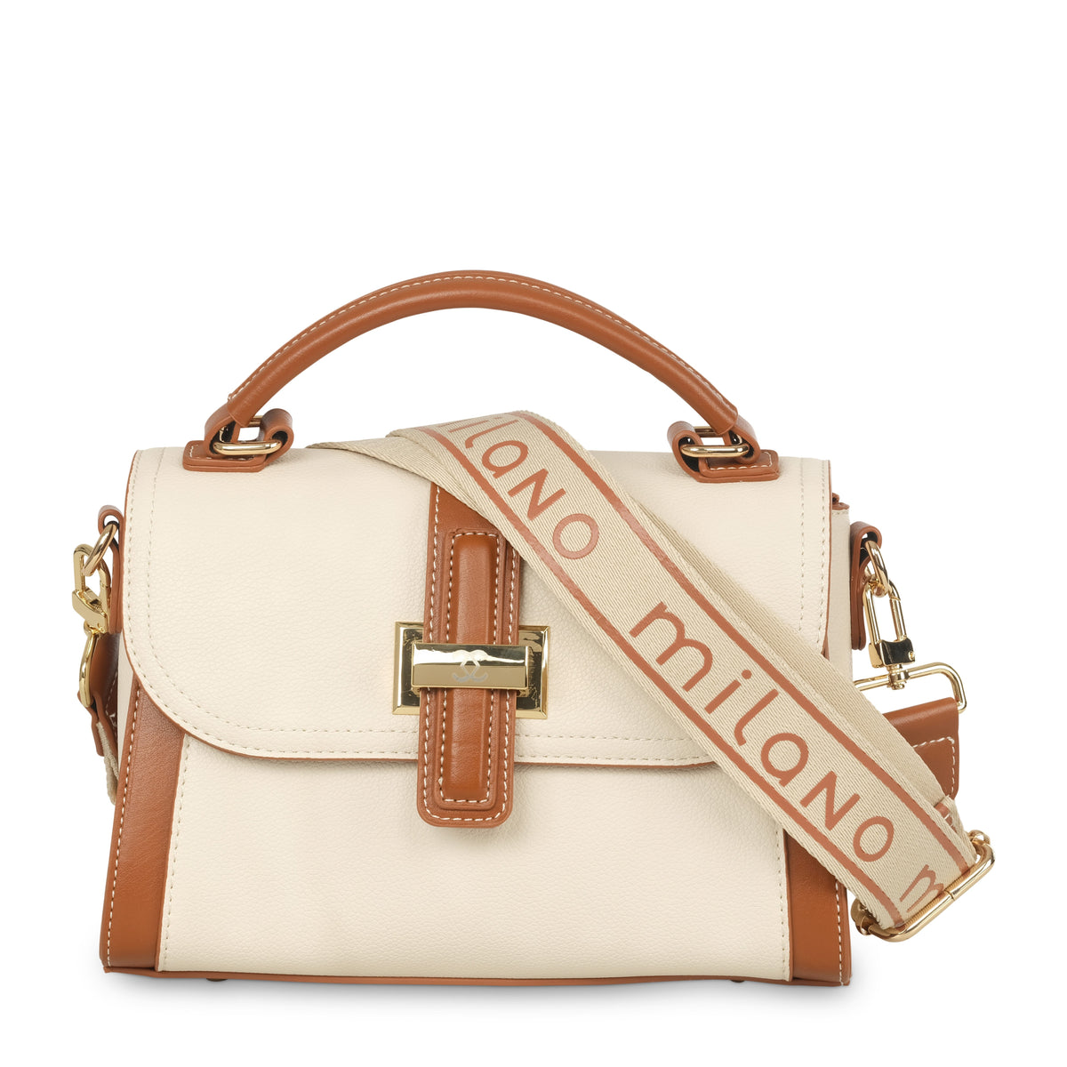 SAMEEHA SATCHEL BAG -  CREAM